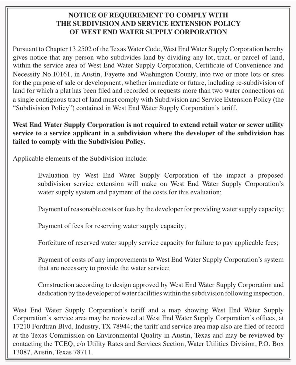 Notice to Comply